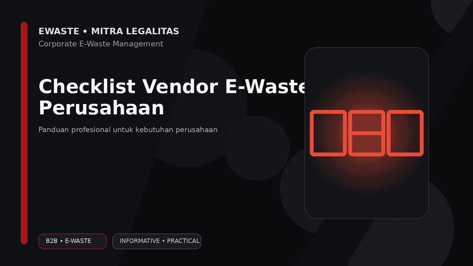 Checklist Vendor E-Waste untuk Perusahaan